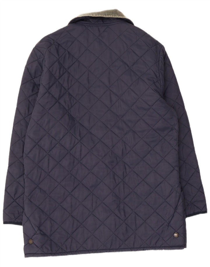 Jaqueta acolchoada masculina Barbour UK 38 azul marinho médio