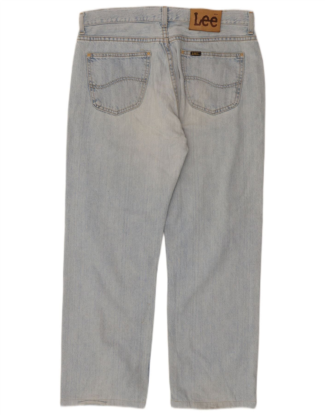LEE Mens Seattle Straight Jeans W36 L28 Azul Algodão
