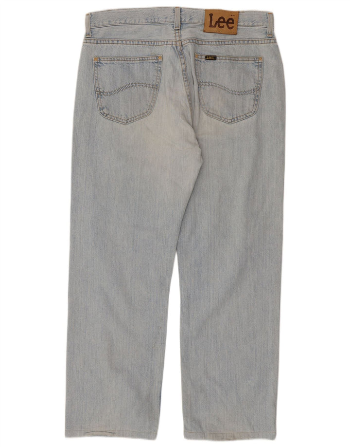 LEE Mens Seattle Straight Jeans W36 L28 Azul Algodão