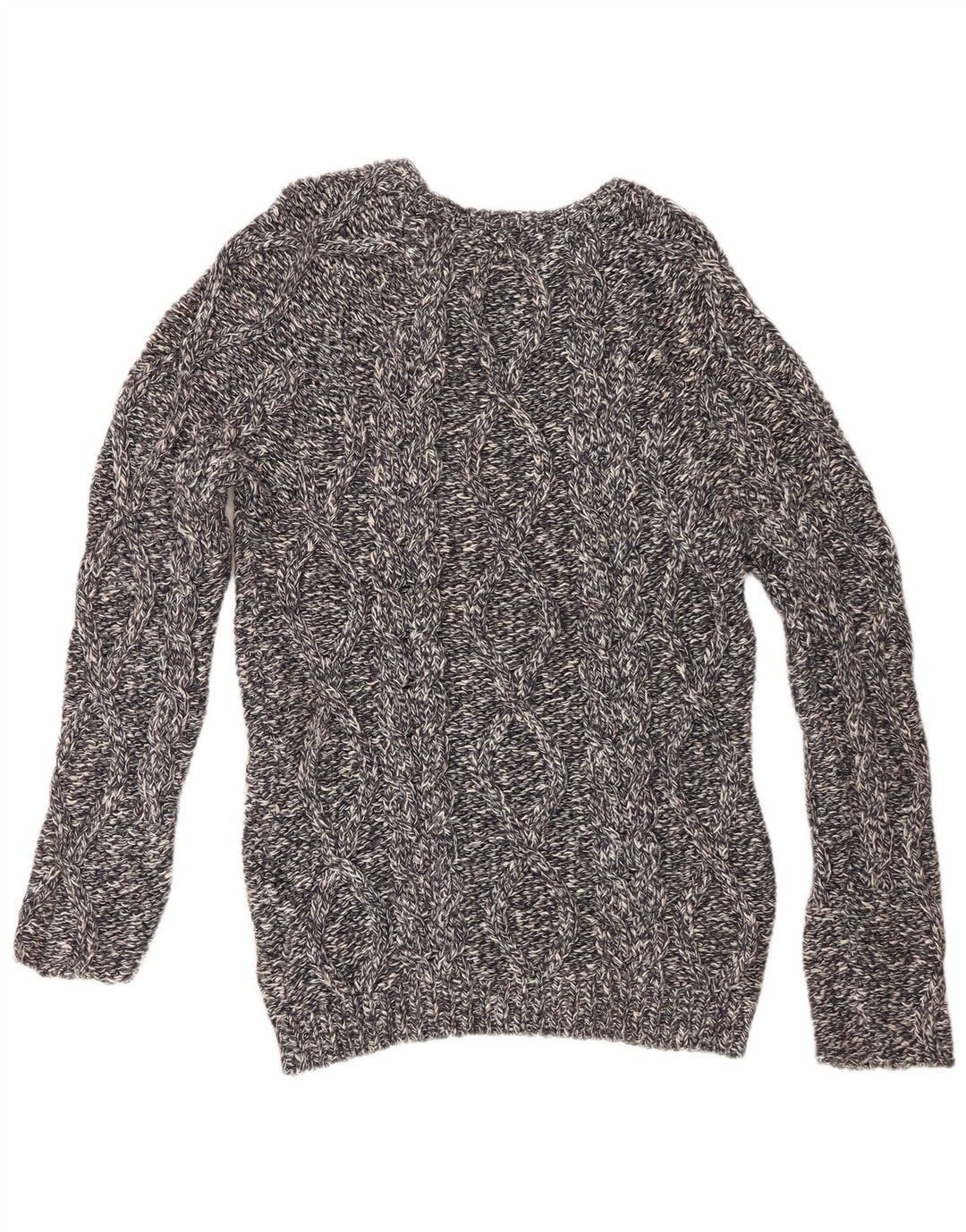 Suéter masculino Zara com gola canoa grande algodão manchado cinza