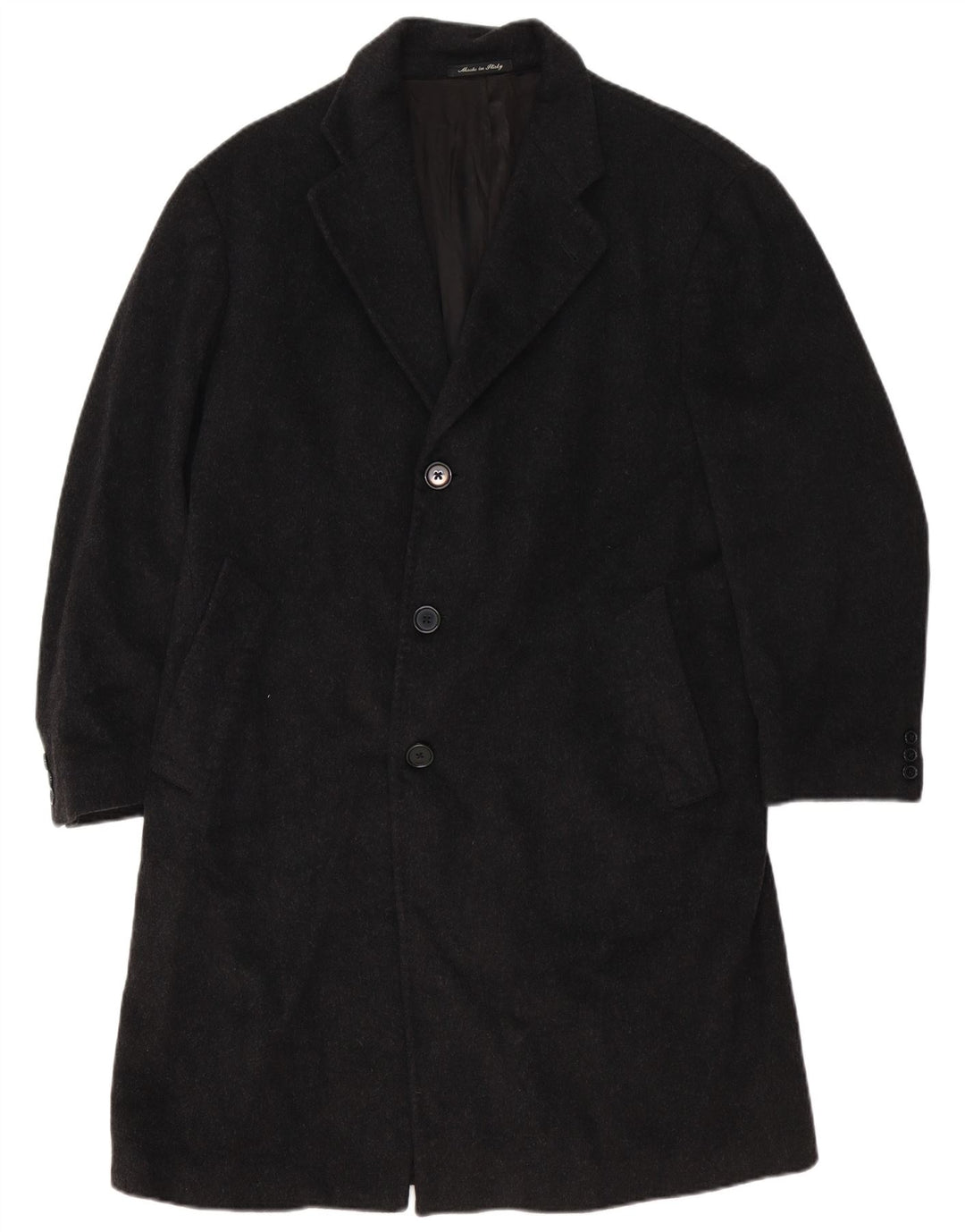 Sobretudo masculino Fratelli Bacci UK 40 grande caxemira cinza