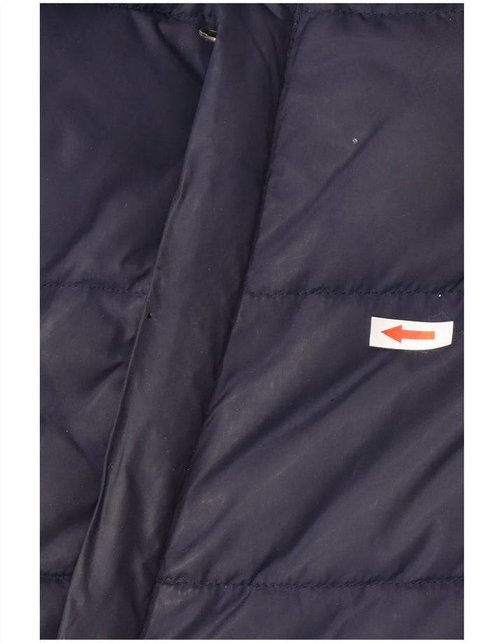 Jaqueta masculina Superdry Graphic acolchoada UK 40 grande nylon azul marinho