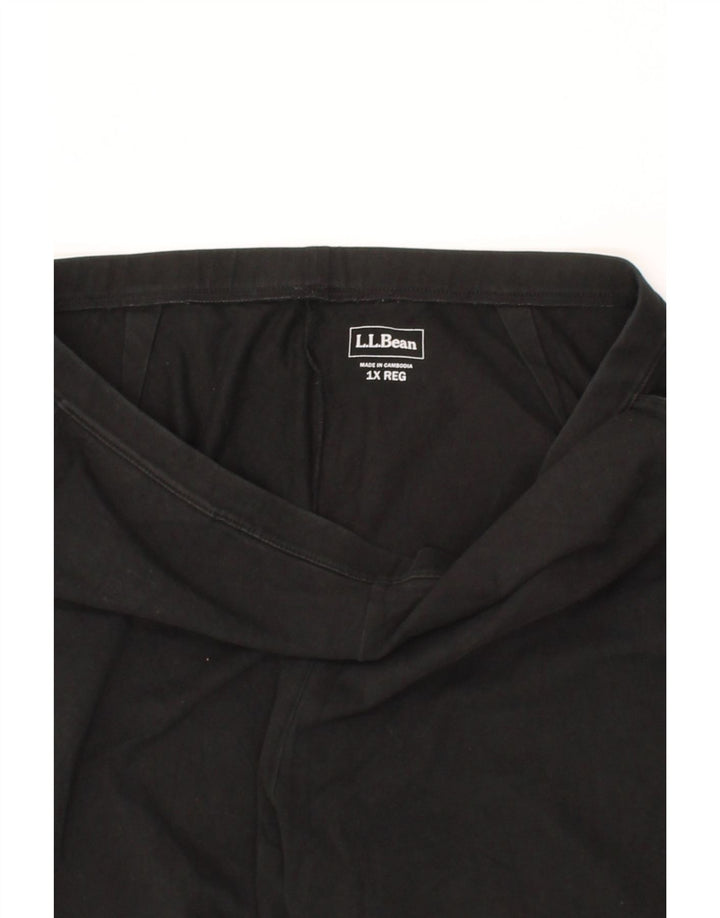 L.L.BEAN Womens Capri Tracksuit Trousers UK 18 XL  Black Cotton Vintage L.L.Bean and Second-Hand L.L.Bean from Messina Hembry 