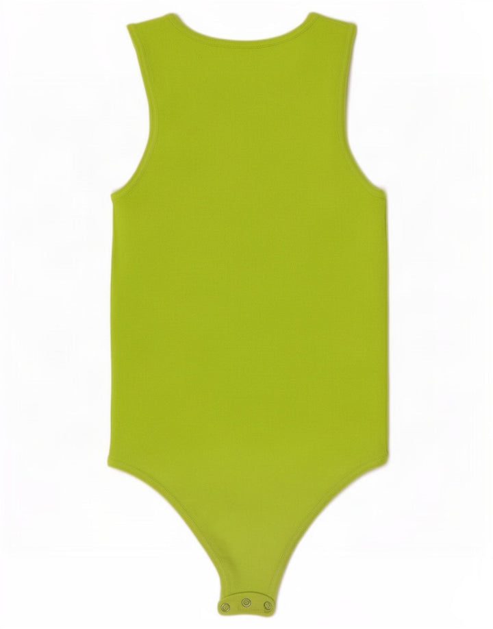 Macacão feminino sem mangas Zara UK 12 viscose verde médio