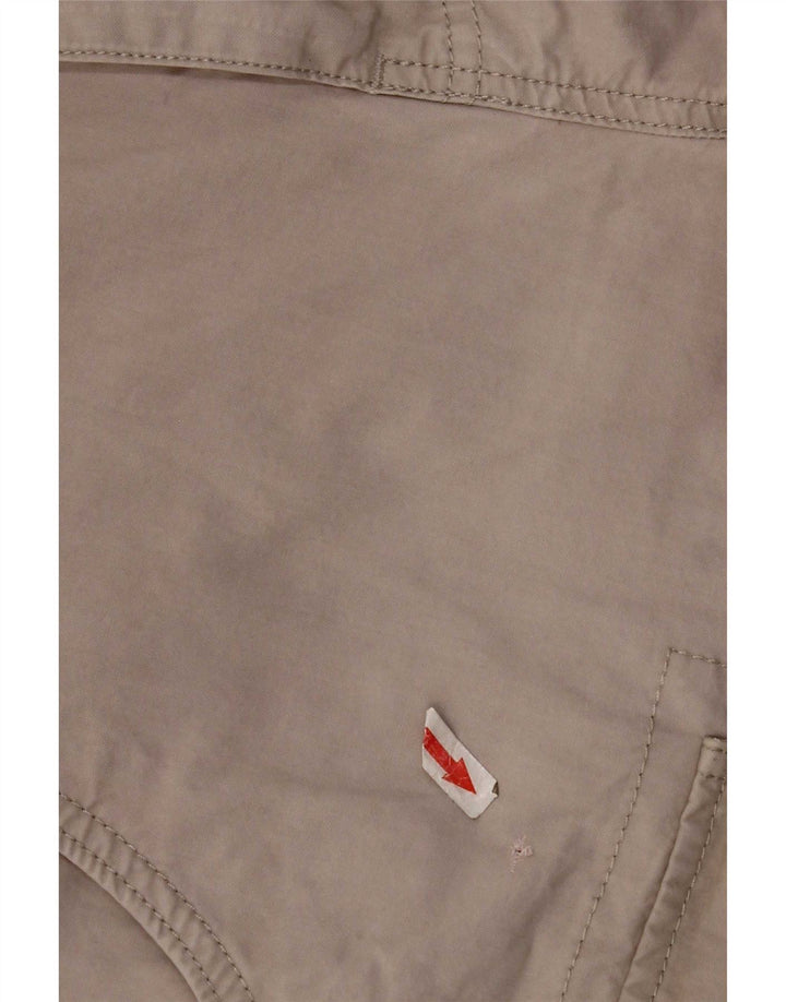 Benetton Mens Cargo Shorts IT 44 XS W30 Cinza Algodão