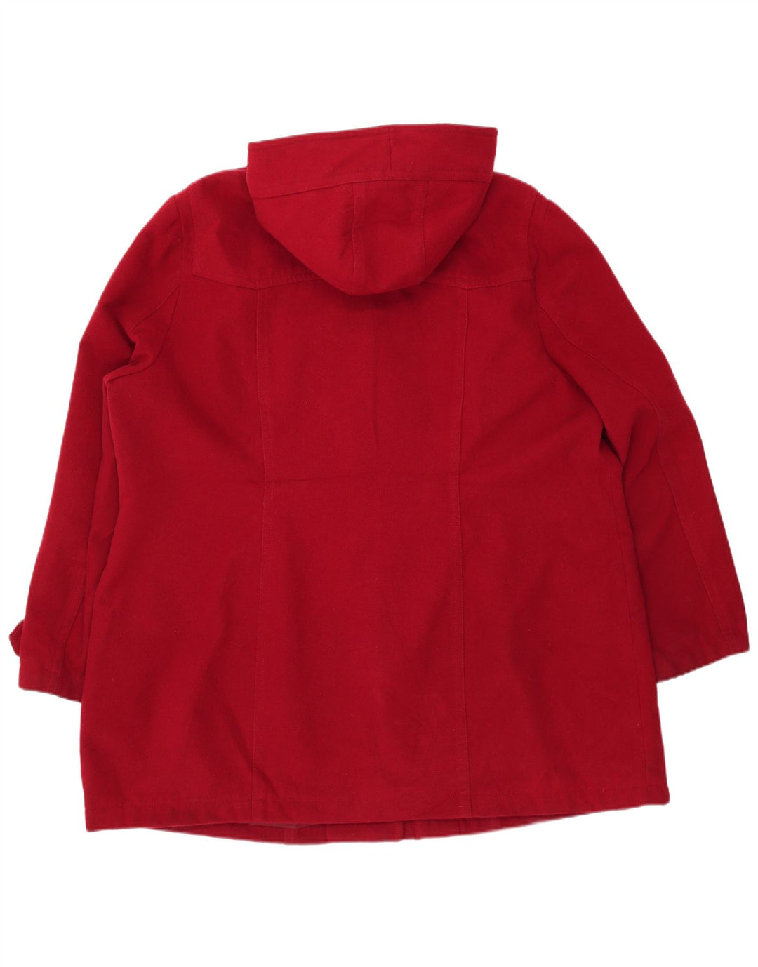 Casaco feminino vintage com capuz IT 54/56 3XL poliéster vermelho