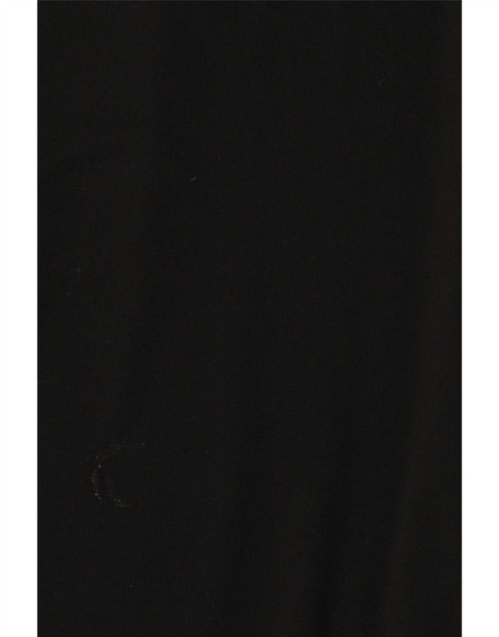 Adidas Mens Zip Neck Moletom Jumper Grande Poliéster Preto