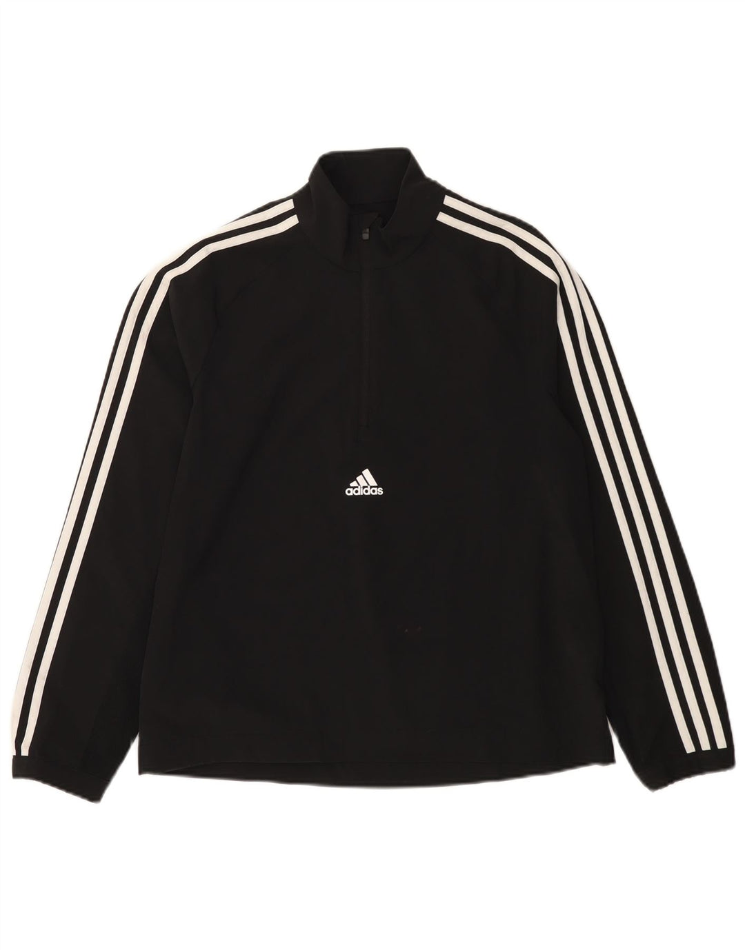 ADIDAS Womens Oversized Pullover Tracksuit Top Reino Unido 8/10 Pequeno Preto