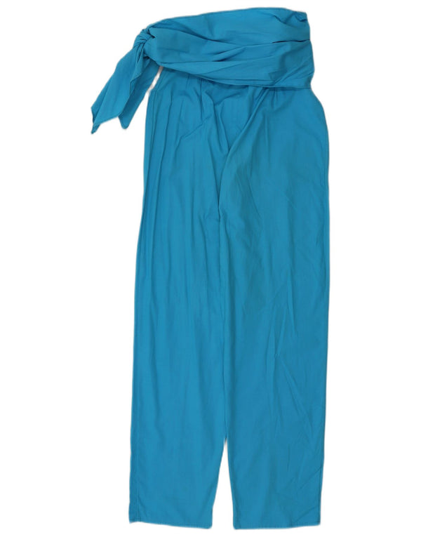 Prisma Calça feminina casual cintura alta solta ajuste IT 40 pequena W26 L29 azul