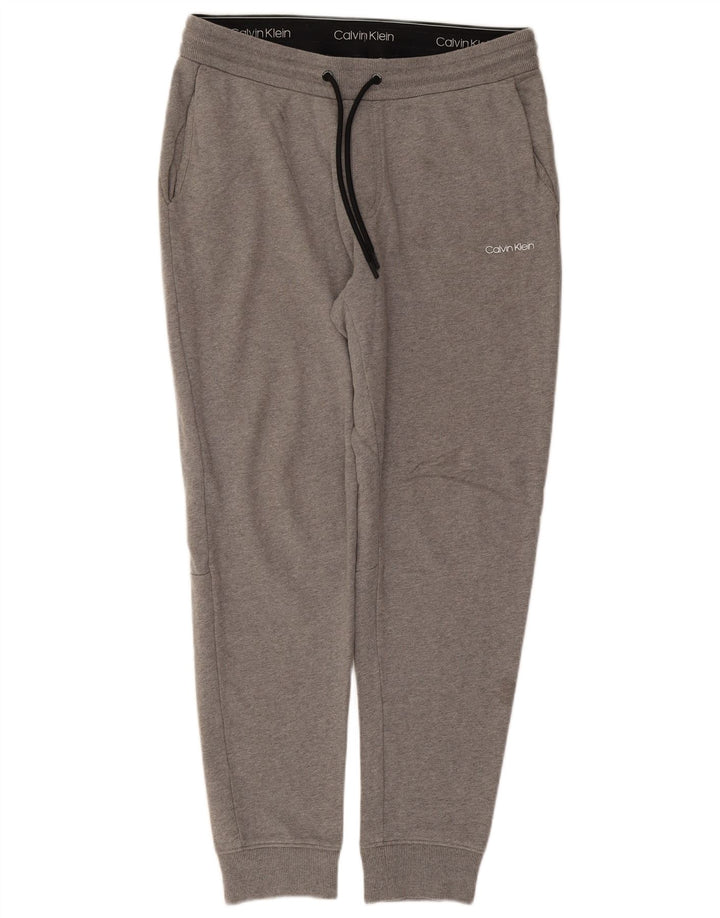 Calça de treino masculina CALVIN KLEIN joggers grande algodão cinza