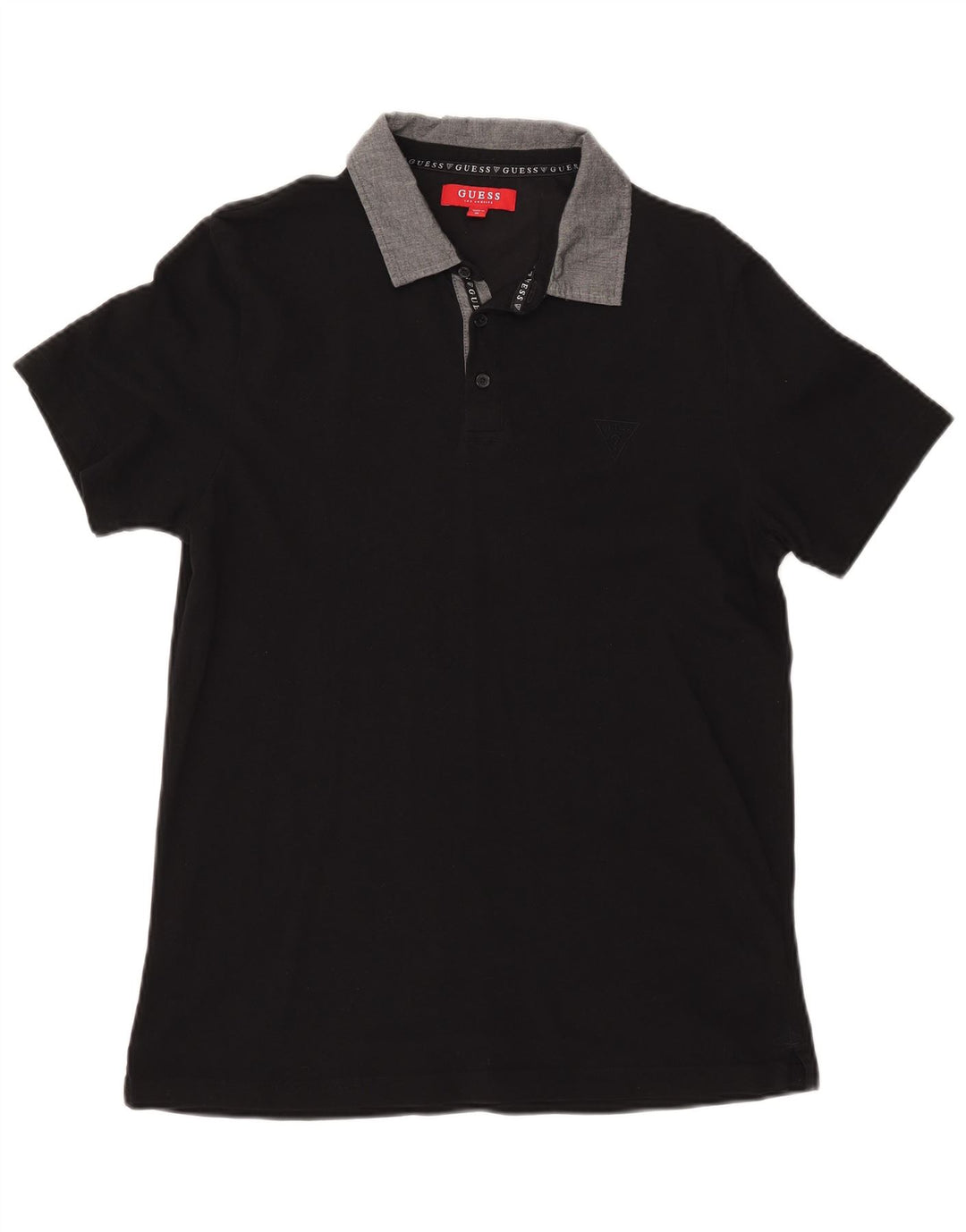 Camisa polo masculina de rugby GUESS preta média