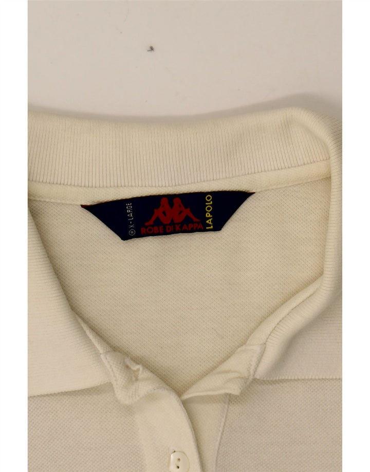 KAPPA Womens Polo Shirt UK 18 XL Off White Cotton Vintage Kappa and Second-Hand Kappa from Messina Hembry 