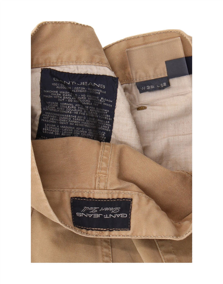 GANT Mens Straight Casual Trousers W38 L32 Beige Cotton Vintage Gant and Second-Hand Gant from Messina Hembry 
