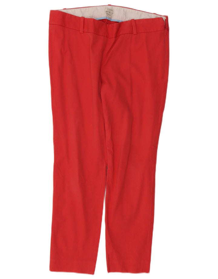 J. CREW Calça feminina justa cortada EUA 10 grande W32 L25 vermelha