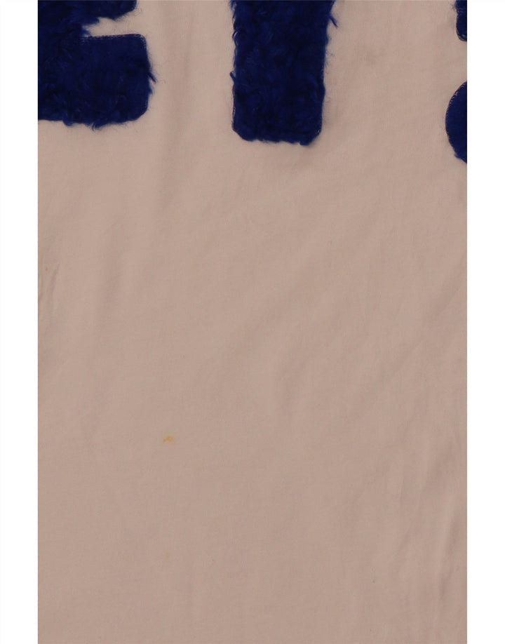 ZARA Girls Graphic Top manga comprida 9-10 anos algodão branco