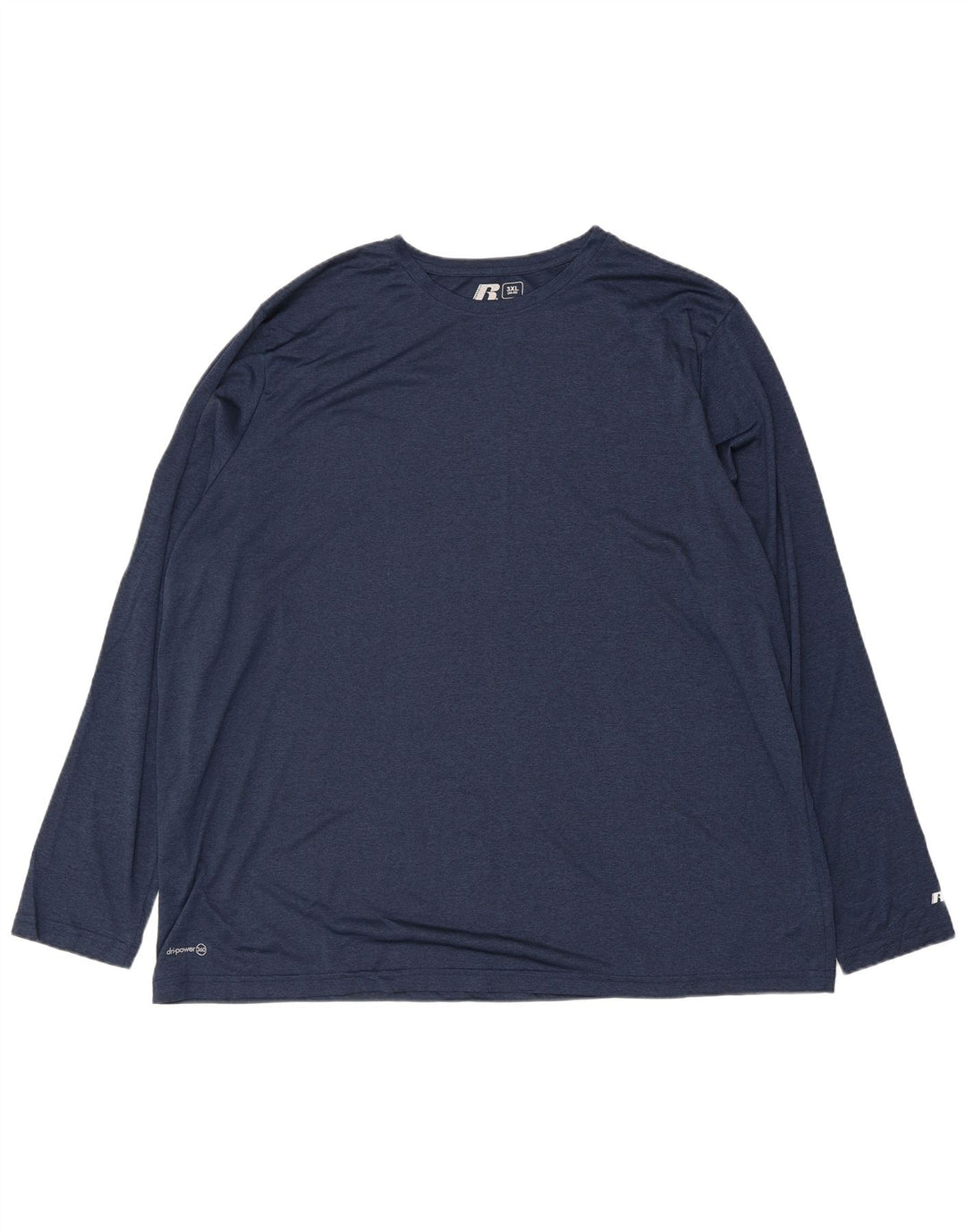 Russell Athletic Mens Top Manga Longa 3XL Poliéster Azul Marinho