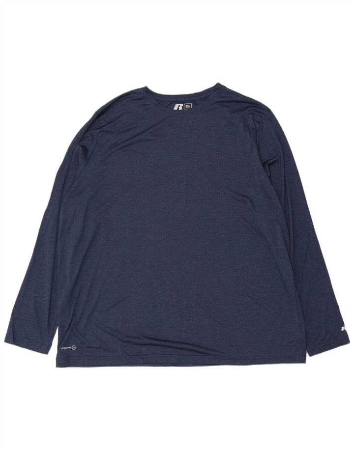 Russell Athletic Mens Top Manga Longa 3XL Poliéster Azul Marinho