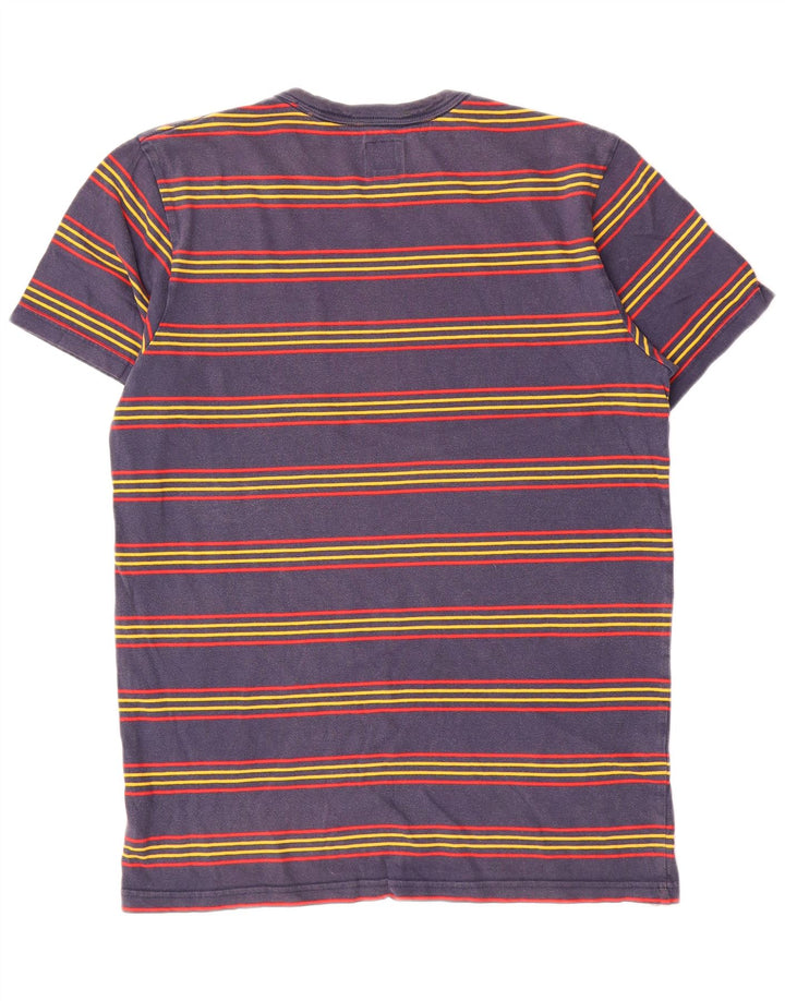 Vans Camiseta Masculina Top Médio Azul Marinho Listrado Algodão