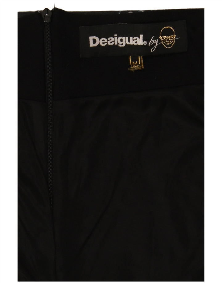 Saia lápis feminina Desigual média W30 azul marinho paisley