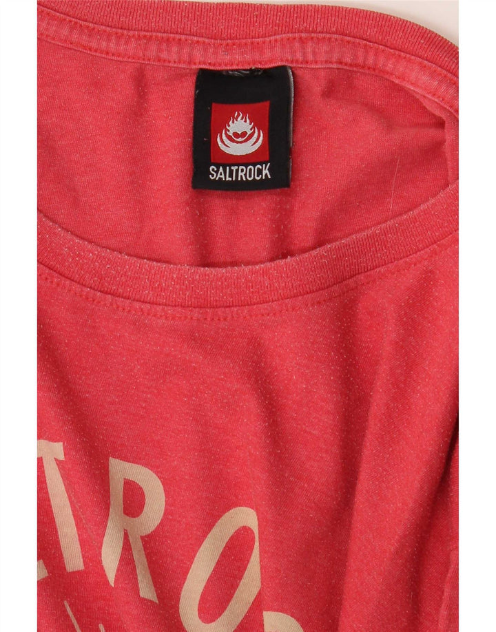 Camiseta masculina gráfica Saltrock Top grande rosa