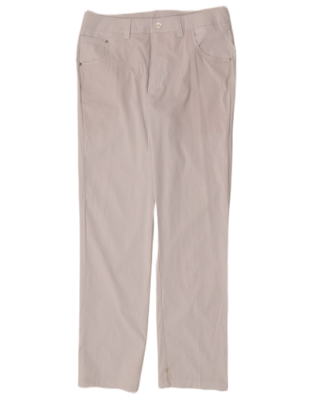 Calça casual reta masculina Puma W32 L32 poliéster branco