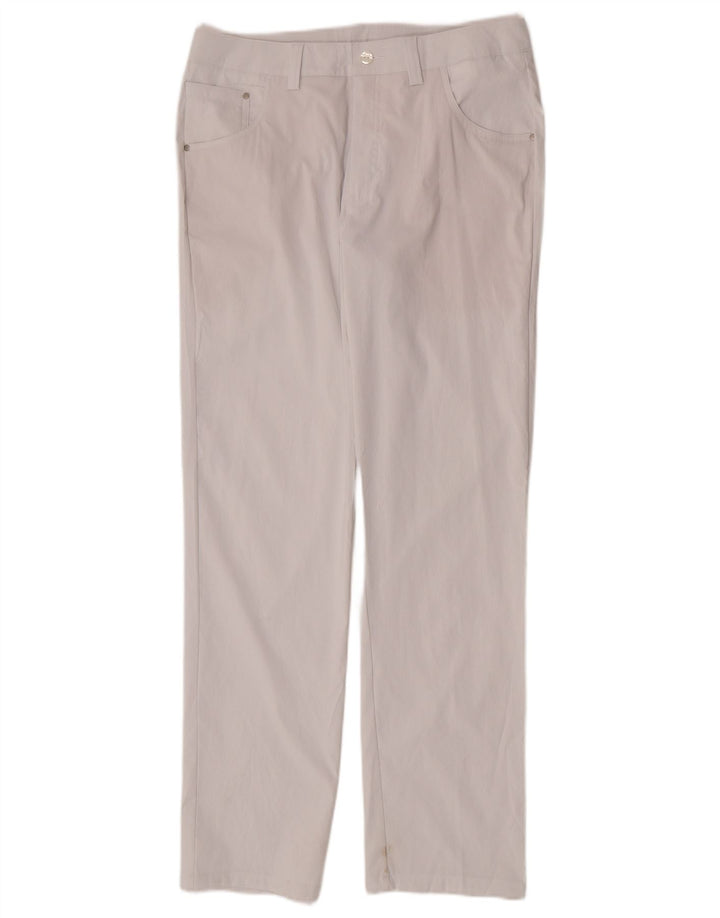 Calça casual reta masculina Puma W32 L32 poliéster branco