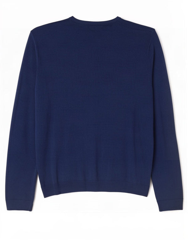 Suéter masculino Marks & Spencer com ajuste regular e decote em V XL azul marinho acrílico