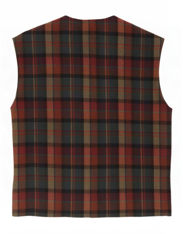 Colete feminino Schmeinck UK 20 2XL lã xadrez multicolorida