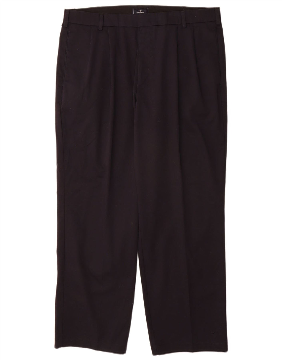 Calça chino masculina DOCKERS com ajuste relaxado W36 L30 algodão azul marinho