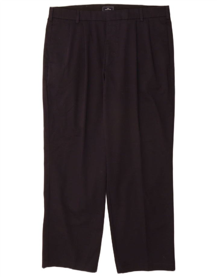 Calça chino masculina DOCKERS com ajuste relaxado W36 L30 algodão azul marinho