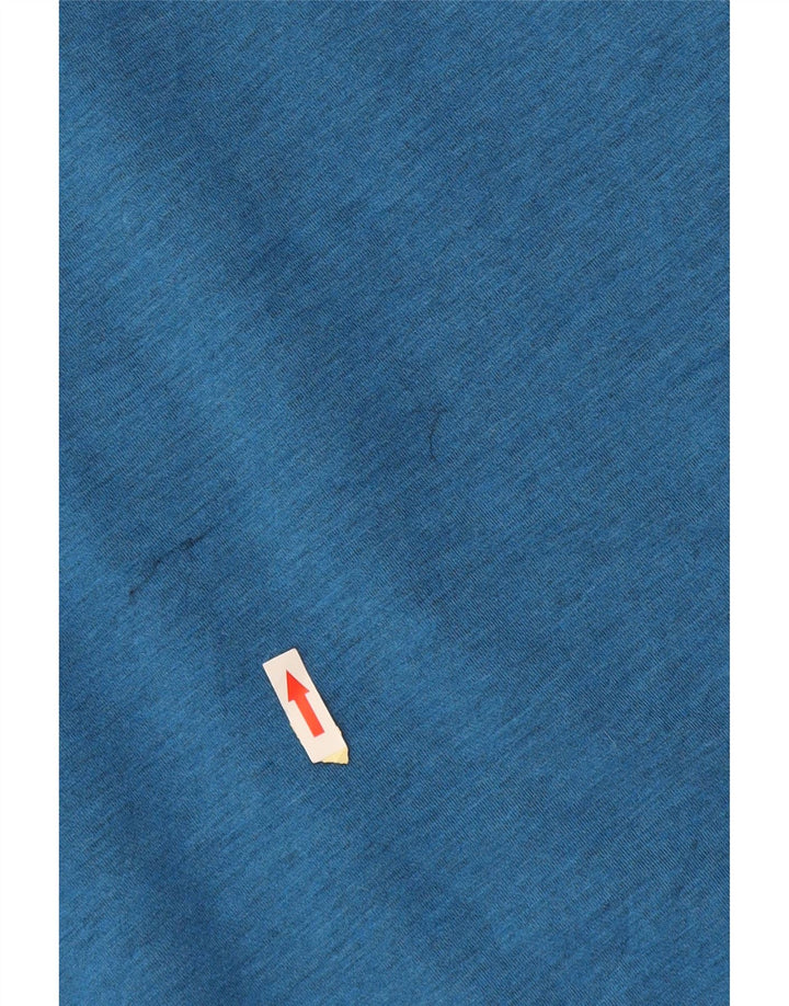 Suéter Russell Athletic masculino com capuz e zíper Reino Unido 42/44 grande algodão azul