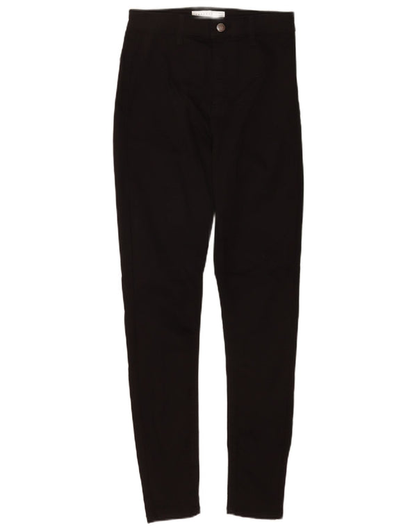 Topshop feminino Joni Skinny Jeans Reino Unido 10 pequeno W28 L28 algodão preto