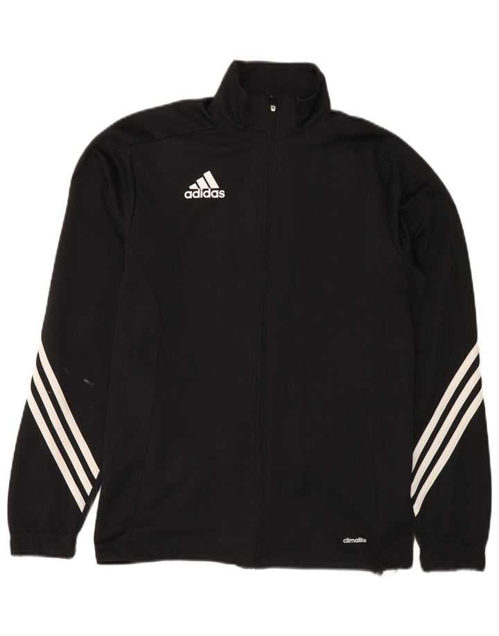Adidas Mens Climalite Tracksuit Top Jacket Pequeno Poliéster Preto