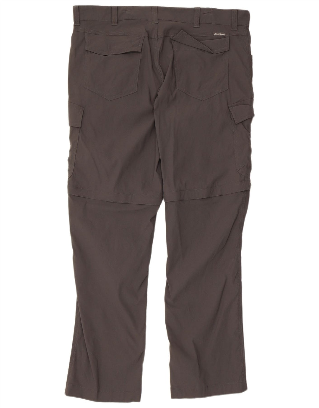 Calça cargo reta masculina EDDIE BAUER W36 L32 cinza nylon