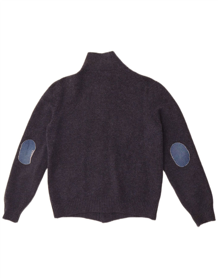 Suéter Cardigan Militar Masculino Pequeno Azul Marinho