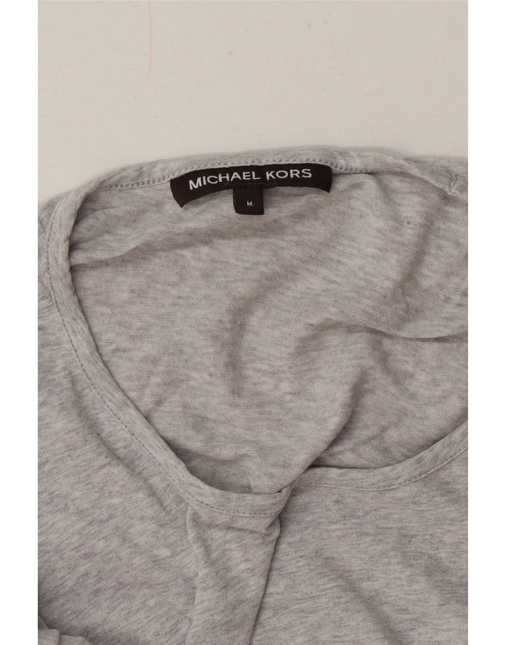 Camiseta gráfica masculina Michael Kors Top cinza médio manchado