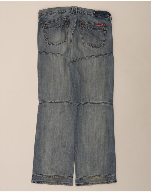 MUSTANG Mens Workwear Straight Jeans W33 L34 Algodão Azul