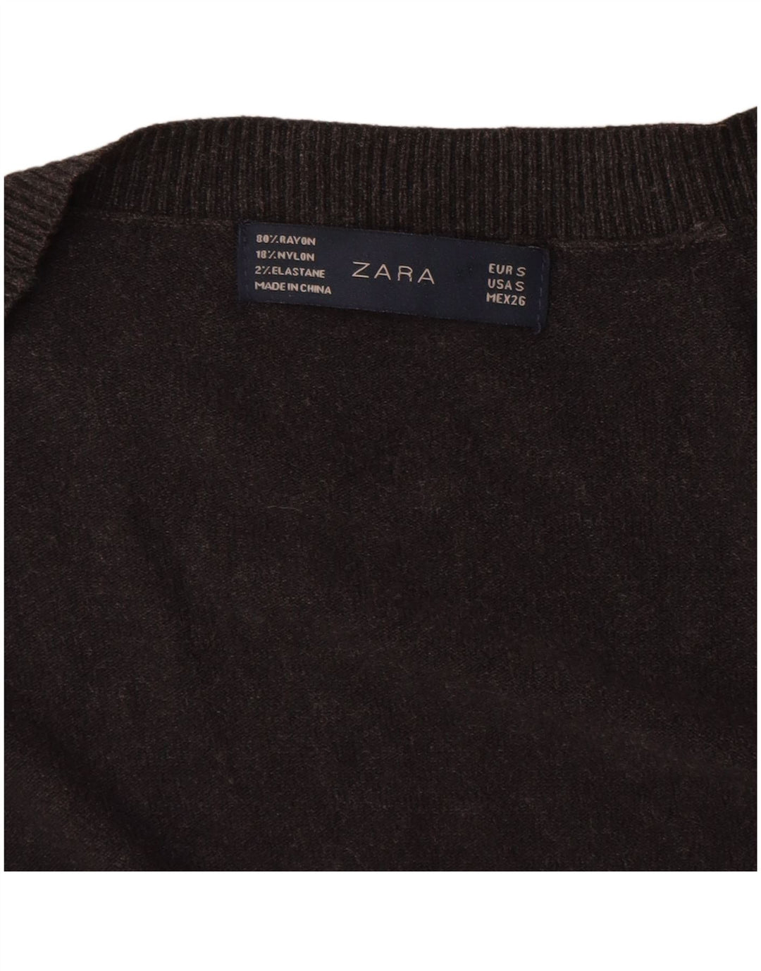 Suéter cardigã feminino Longline ZARA Reino Unido 10 pequeno rayon cinza