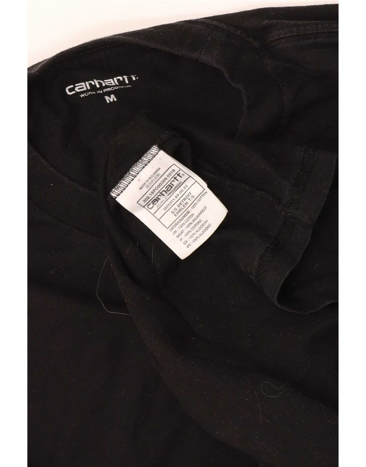 Camiseta gráfica masculina Carhartt Top médio algodão preto