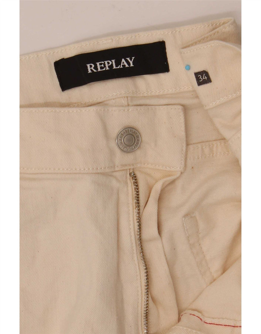 Replay Jeans Slim Masculino W34 L31 Off White