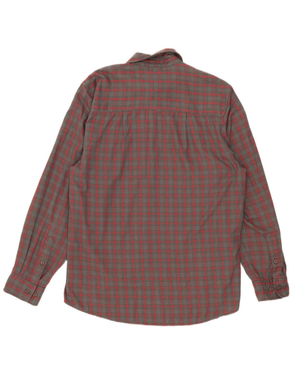 Camisa de flanela masculina Adidas cinza médio