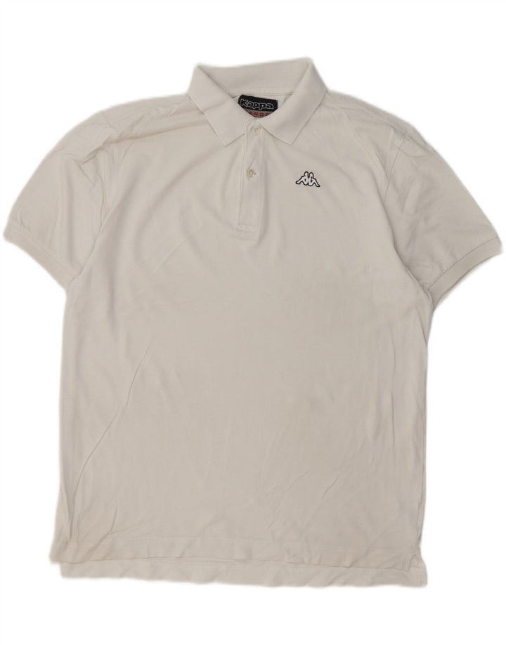 Camisa polo masculina Kappa grande algodão branco