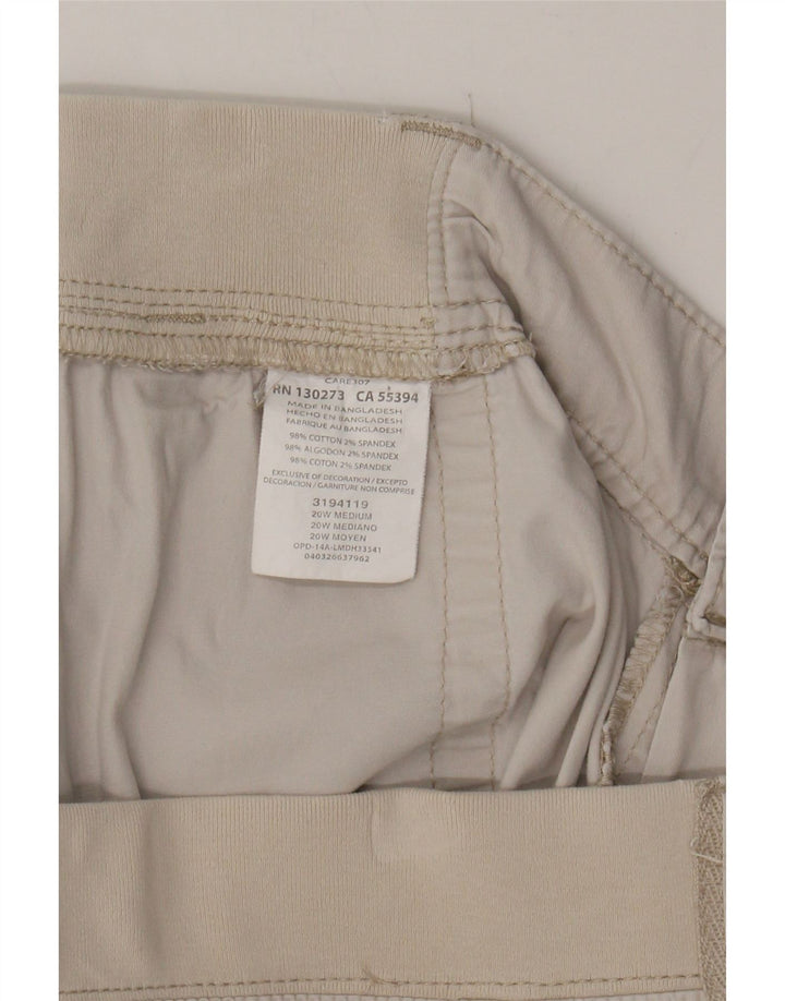 LEE Womens Easy Fit Bermuda Shorts US 20 3XL W42 L18 Beige Cotton Vintage Lee and Second-Hand Lee from Messina Hembry 