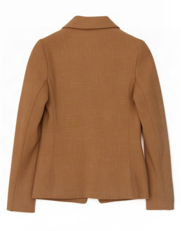 Jaqueta blazer feminina Marks & Spencer grande tamanho Reino Unido 10 pequena bege manchada