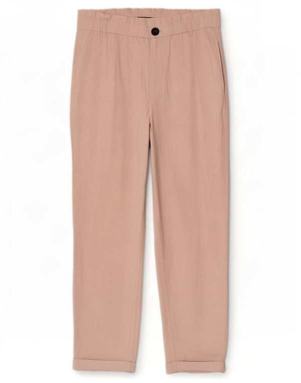 Zara Calça feminina reta XL W36 L26 poliéster rosa