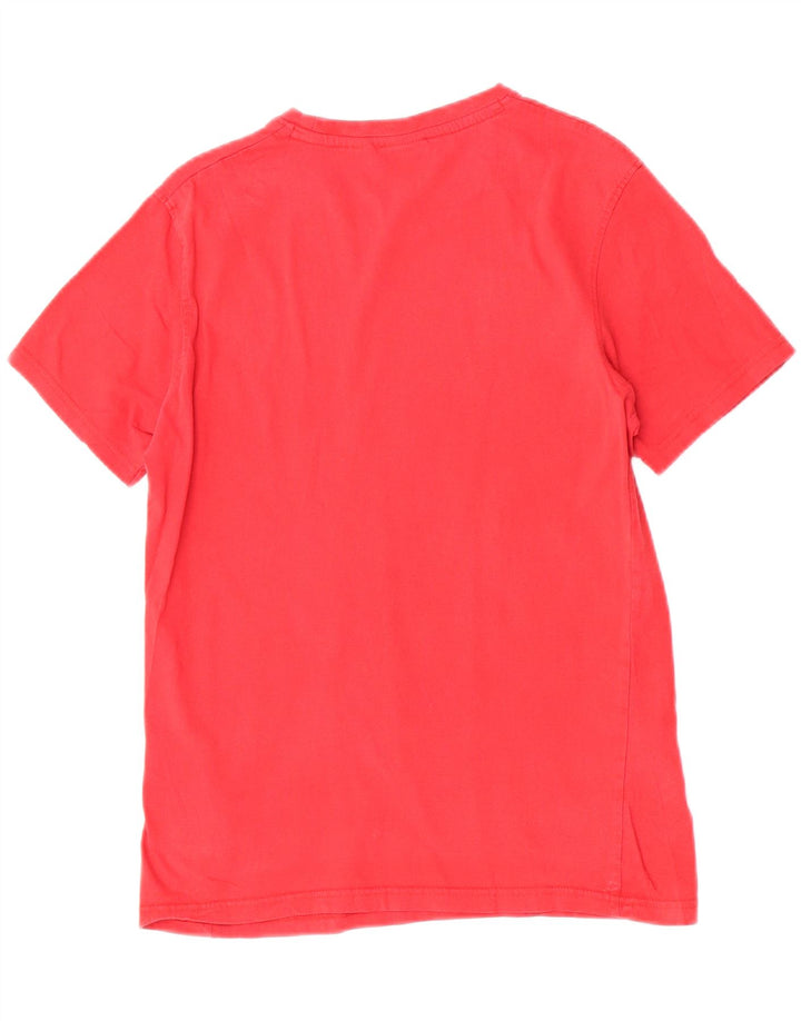 Fila Mens Graphic T-Shirt Top Médio Algodão Vermelho