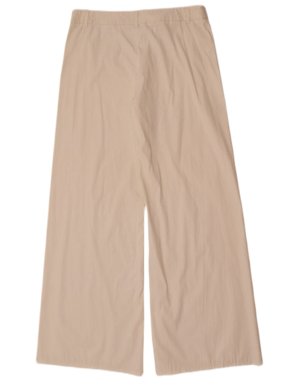 Calça casual feminina Moschino com perna larga W32 L33 branco