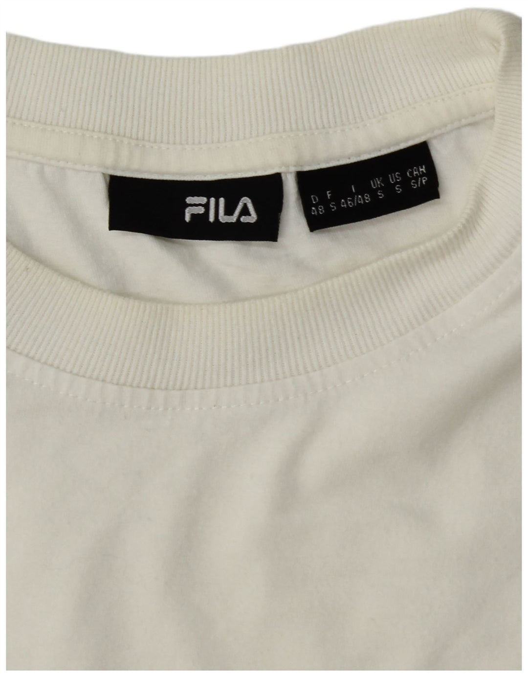 Camiseta masculina gráfica FILA Top pequeno branco