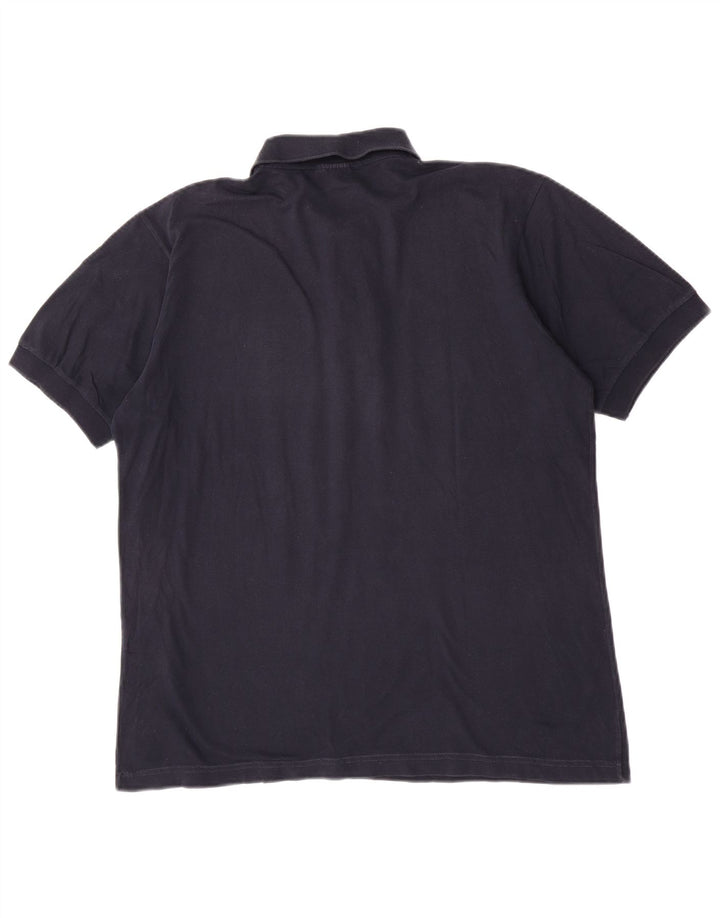 Camisa pólo masculina Sergio Tacchini grande algodão azul marinho