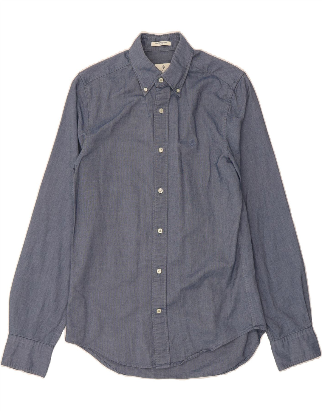 GANT Mens Oxford Fitted Shirt Small Blue Cotton Vintage Gant and Second-Hand Gant from Messina Hembry 